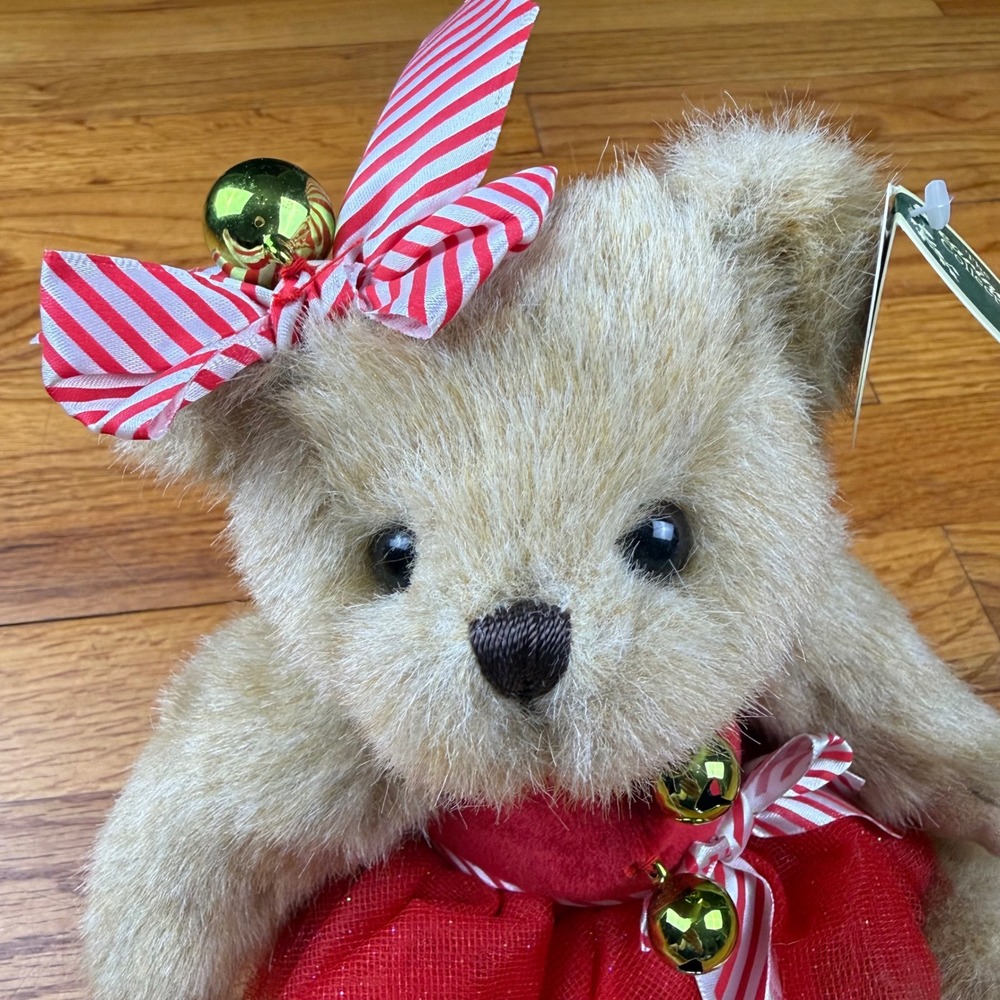 Bearington Collection Jenny Jingles Ballerina Bear Plush Christmas Tutu Dress